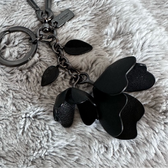 Coach Tea Rose Bag Charm Keychain Fob - Picture 2 of 10